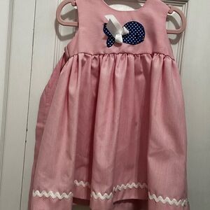 Pink Sleeveless Dress with Whale Design